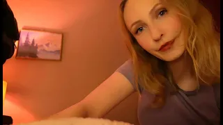 ASMR POV | Tucking you in ❤ Whispered Personal Attention (Reading, White noise, Massage)