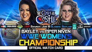 Clash at the Castle 2024: Bayley vs. Piper Niven - Official Match Card