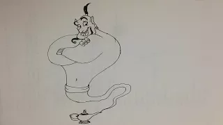 Genie from Aladdin | How to draw Genie from aladdin for kid Step by Step