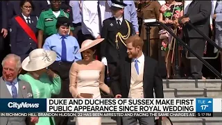 Prince Harry, Meghan make first public appearance since royal wedding