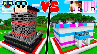 COSTRUISCO LA PRIGIONE DELLE RAGAZZE SU MINECRAFT! 🎀 - Sfida di Case