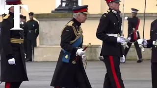 King Charles inspects Sovereign's Parade in Sandhurst