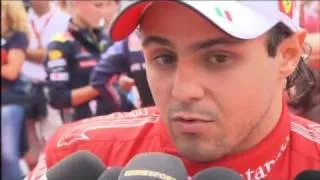 Felipe Massa interview after the race - German GP 2010