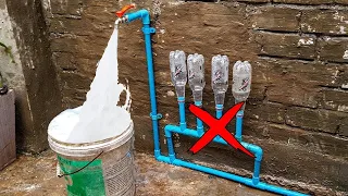 A proper plumber taught me this trick! Super saving idea from PVC pipes and empty bottles