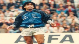 19/04/89 semif. UEFA Bayern Monaco vs Napoli il riscaldamento di Diego Maradona rimasto nella storia