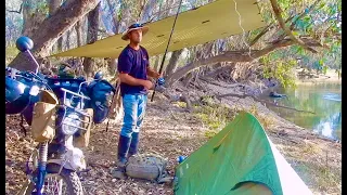 Redgum River.. Small  Motorcycle Adventure Camping..