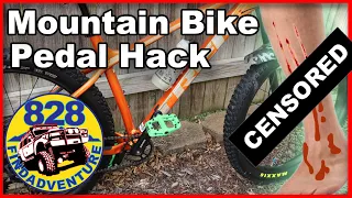 Mountain Bike pedal hack to save my shins.