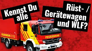 Alle 5 Typen von Rüst-, Gerätewagen und WLF 🚒 (Feuerwehr Rüstwagen, Wechsellader mit Abrollbehälter)