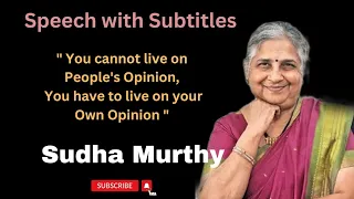 ENGLISH SPEECH | Sudha Murthy | (English Subtitles)