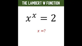 Simple Yet Difficult. How to Solve Using Lambert W Function