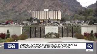 Demolition work begins at Provo Temple ahead of eventual reconstruction