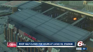 Lucas Oil Stadium roof now closed day after Colts game