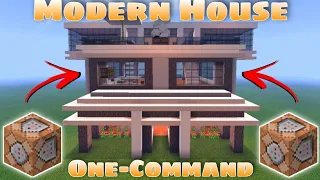 How To Spawn | Modern House |Using Command Block | In Minecraft PE