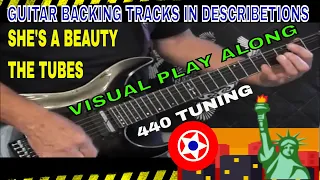 Visual Play Along To Backing Track Of "she's A Beauty" By The Tubes - Vocals & Rhythm Guitar In 440