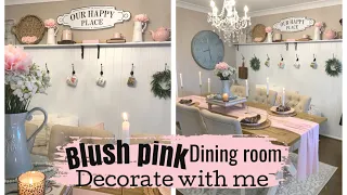 DECORATE WITH ME MY BLUSH PINK DINING ROOM | CHELLESGLAMHOME