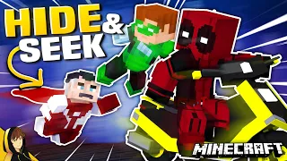 SUPER HERO - HIDE & SEEK MANHUNT!!! | Minecraft [Fisk's Superheroes Mod] #2