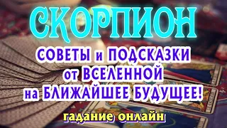 СКОРПИОН ♏🌎🌎🌎 СОВЕТЫ и ПОДСКАЗКИ от ВСЕЛЕННОЙ на Ближайшее Будущее Таро Расклад