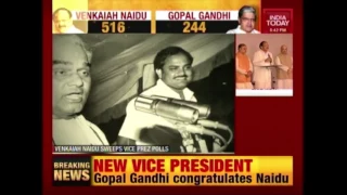 Venkaiah Naidu Defeats Gopal Krishna Gandhi In Vice President Polls