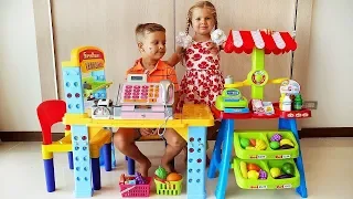 Diana and Roma Pretend Play Supermarket