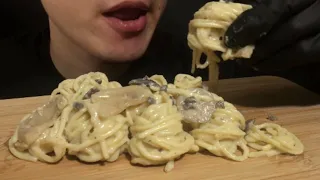 SUB) 꾸덕한 버섯 크림 파스타 먹방｜MUSHROOM PASTA MUKBANG｜EATING SOUNDS ASMR