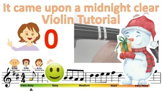 It came upon a midnight clear sheet music and easy violin tutorial