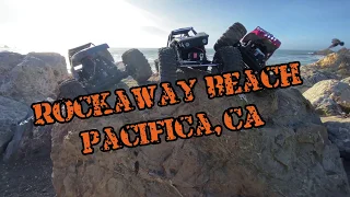 2 Danchee Ridgerock rock crawlers vs Axial Capra at Rockaway Beach Quarry