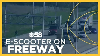 Person caught on DOT video riding e-scooter on Milwaukee County highway