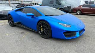 Copart Walk Around Los Angeles Lamborghini Huracan + Bentley Continental GT + Mclaren 570s