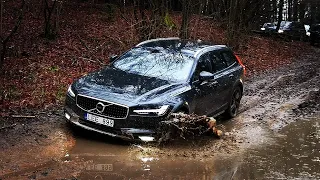 Volvo V90 Cross Country offroad. Volvo in mud. Volvo AWD test. DDrive