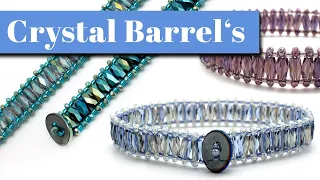 Crystal Barrel Bracelet DIY Flat Stitch