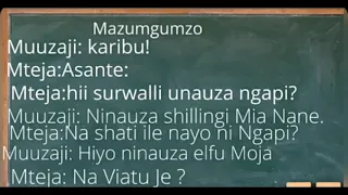 Kiswahili Mazungumzo ### Cashir Kusabsan Ganacsiga Part 1