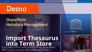 Advanced SharePoint Metadata and Terms Store Management. Import Thesaurus Taxonomies into Office 365