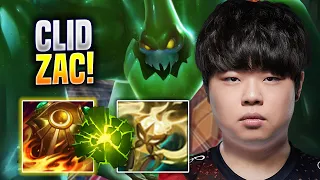 CLID TRIES ZAC WITH NEW ITEMS! - HLE Clid Plays Zac JUNGLE vs Kindred! | Preseason 2023