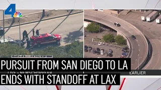 San Diego Pursuit Ends in Standoff on LAX Onramp | NBCLA