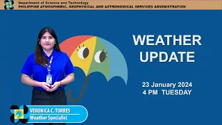 Public Weather Forecast issued at 4PM | January 23, 2024 - Tuesday