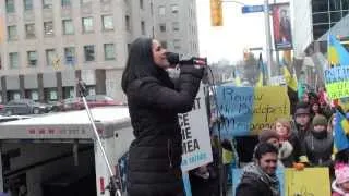 Marta Shpak supports Ukrainians in Toronto - "Ми за волю, ми за мир!" / "Україна-Мати"