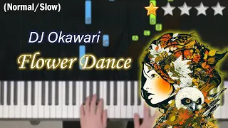 Flower Dance－DJ Okawari | VERY EASY Piano Tutorial | Piano Cover