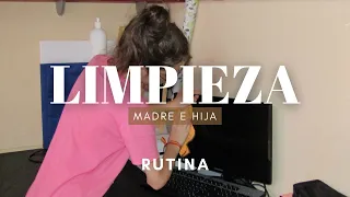 RUTINA de LIMPIEZA🧽  Madre e HIJA👩‍👦  + REPASO lampara // CLEAN WITH ME