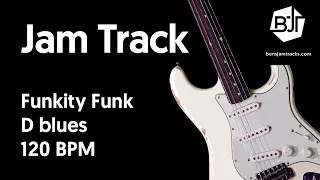 Funk Jam Track in D blues "Funkity Funk" - BJT #43