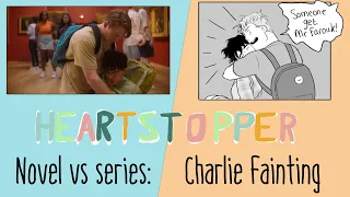 Charlie fainting - Heartstopper season 2 - Comparing graphic novel and series