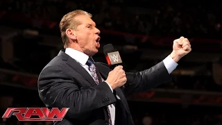 The returning Mr. McMahon cancels the match between Bo Dallas and R-Truth: Raw, December 14, 2015