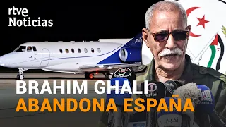 BRAHIM GHALI, líder del FRENTE POLISARIO, abandona España y regresa a ARGELIA | RTVE Noticias