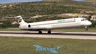 Bulgarian Air Charter - McDonnell Douglas MD-82 LZ-LDP - Landing at Split Airport LDSP/SPU