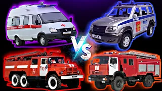Russia vs Ukraine Police, Ambulance, Fire Truck Siren Horn Sound Variations in 60 Seconds