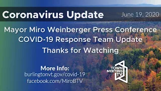 6/19/2020 - 2:00pm - Mayor Weinberger City of Burlington Update