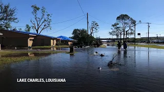 Delta brings flooding to Lake Charles, Louisiana