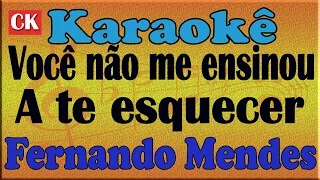 Karaokê Você não me ensinou a te esquecer - Fernando Mendes