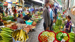 Routine Foods @ Boeng Trabaek Market - Raw Meat, Fresh Vegetables, & Snacks