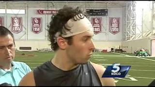 Raw interview: Baker Mayfield talks about being the starting QB for OU