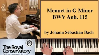 Bach: Menuet in G Minor BWV Anh. 115, Piano and Harpsichord [Tutorial] - RCM Piano Level 3
